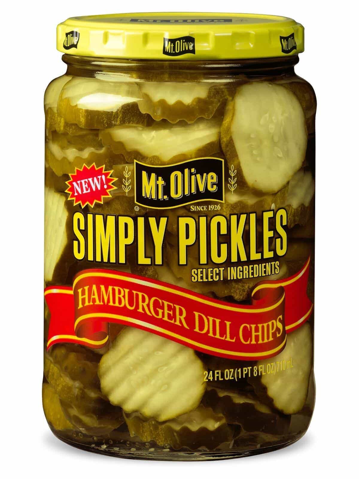 Simply Pickles Kosher Hamburger Dill Chips - Mt Olive Pickles